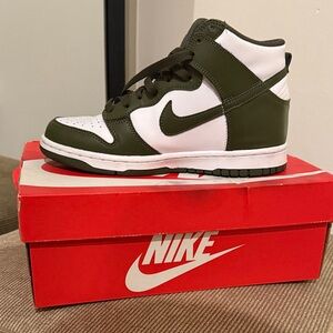 Nike Dunks High in Cargo Khaki Color